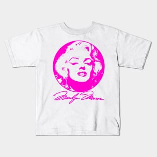 MARILYN MONROE (Hot Pink Print) Kids T-Shirt